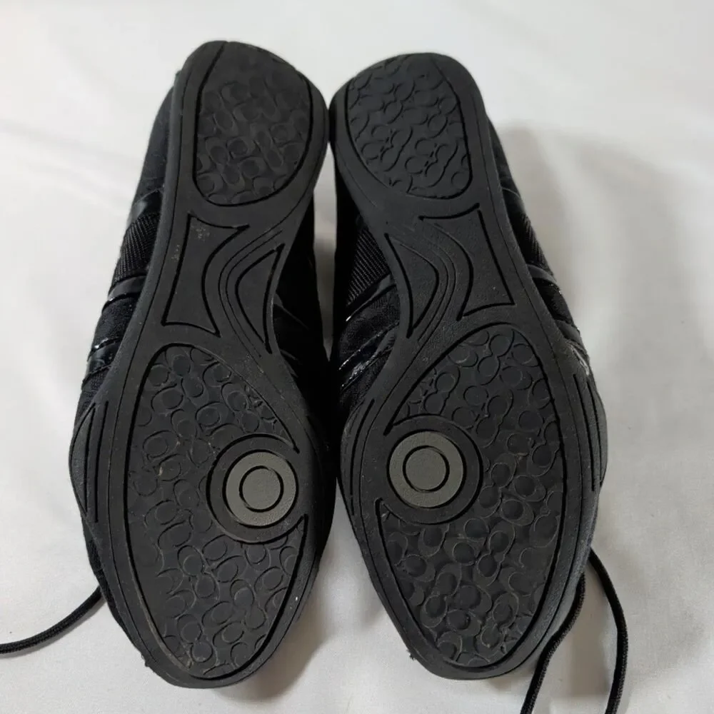 Coach Remonna Black Signature Jacquard Sneakers Women's 7 A1946